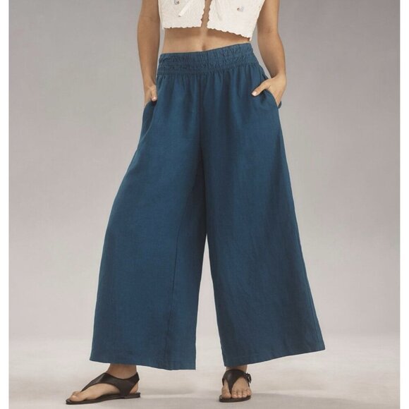 NWT Size XS - Anthropologie The Somerset Pull-On Pants (100% Linen) NWT US$ 118 - Picture 1 of 16